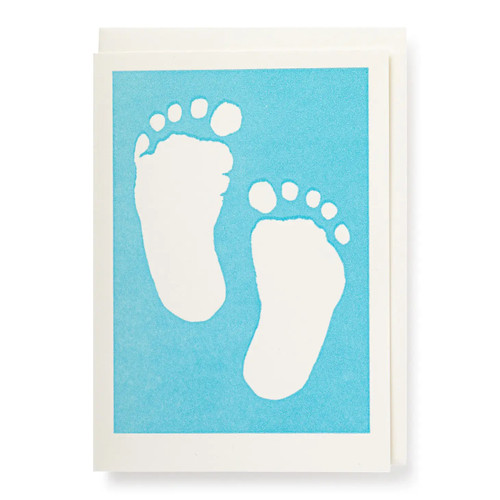 Blue Baby Feet Card