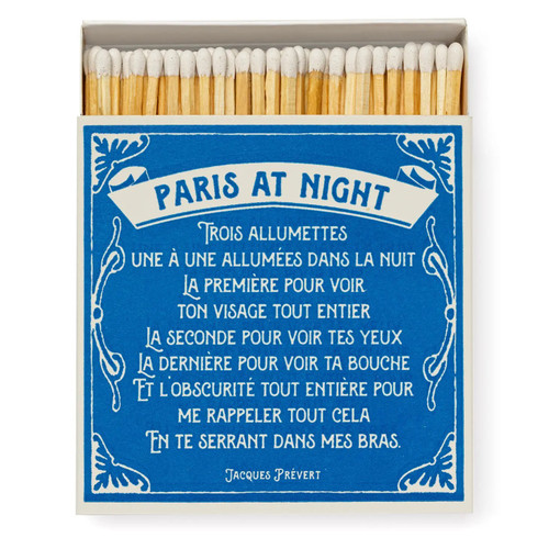 Paris At Night Poem Romantic Luxury Matches Matchbox