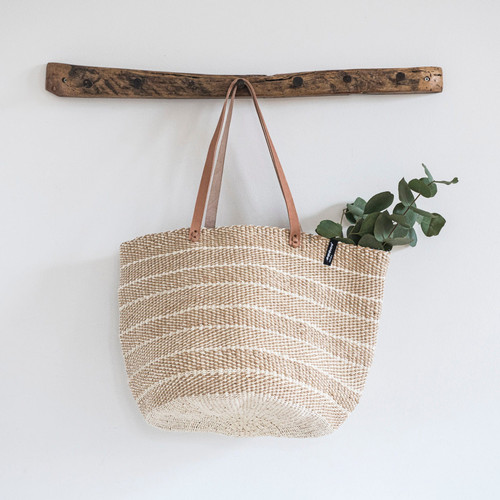 Kiondo Shopper Basket in Brown Twill Weave