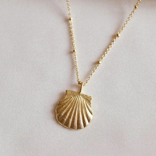 Milos Shell Necklace 24k Gold Plated