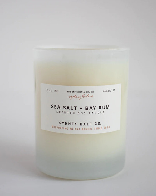 Sea Salt + Bay Rum Premium Soy Double Wick Candle