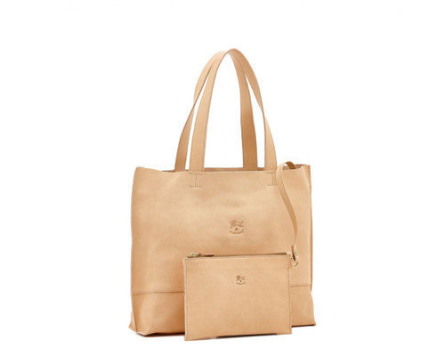 New Icon Women's Il Bisonte Tote Bag in Vintage Cowhide Leather in