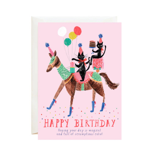 Happy Birthday Cats Hoping Your Day is Magical Card