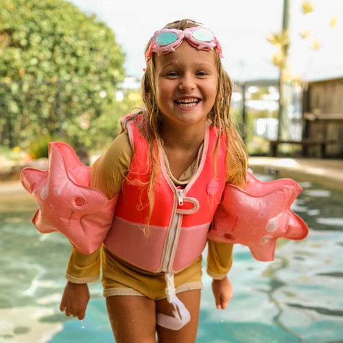 Mermaid Swim Kit Goggles and Arm Float Bands (available separately)