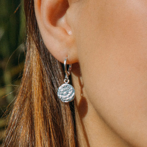 Luna Earrings Silver Plated Brass