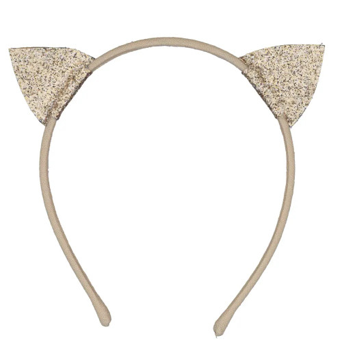 Gold Glitter Cat Ear Headband