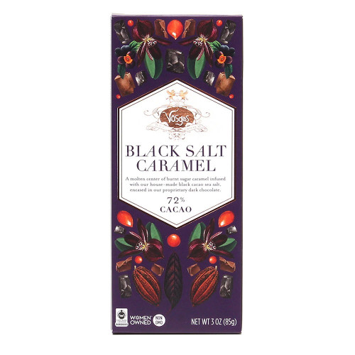 Artisan Super Dark Chocolate Bar with Back Salt & Caramel