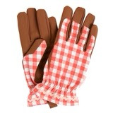 Burgon & Ball Collector Gloves in RED CHECK (one size)