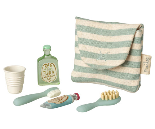 Toothbrush Set in Bag, Mouse - Blue