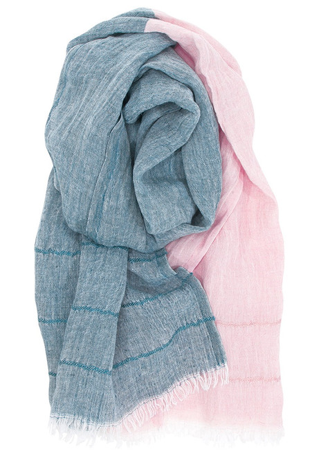Tsavo Linen Scarf (collaboration with Mifuko) in Petroleum Rose