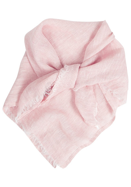 Hali Linen Square Scarf in Light Rose