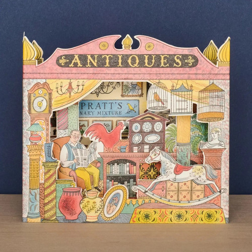 Antiques Die Cut Pop Up Card