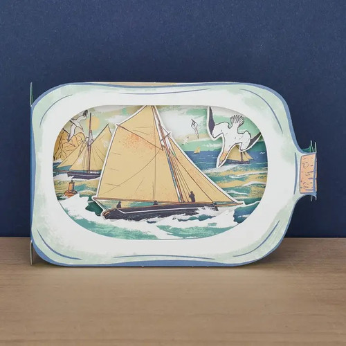 Boat in a Bottle Pop Up Card