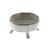 Rustic Rue Footed Fancy Ceramic Soap Dish in White