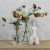 Organic Glass Vase with Tall Neck LARGE