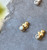 18k Tiny 3 Dot Earrings in Gold with Diamonds