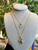 18k Gold Tiny Daisy with Diamond Necklace on 18" 14k Gold Chain