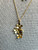 Triple Daisy Necklace in 18k Gold with .43ct Salt + Pepper Diamond on 16" 18k Gold Chain
