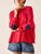 Amour Long Sleeved Tee in Red with Heart Elbow Patches