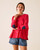Amour Long Sleeved Tee in Red with Heart Elbow Patches