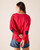 Amour Long Sleeved Tee in Red with Heart Elbow Patches