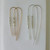 MEDIUM 2.25 Silver Nugget Threader Earrings in Gold Fill, Rose Gold Fill or Sterling Silver