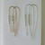 LARGE 2.75 Silver Nugget Threader Earrings in Gold Fill, Rose Gold Fill or Sterling Silver