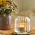 Windsor Optic Tealight Glass and Brass Candle Holder