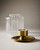 Windsor Optic Tealight Glass and Brass Candle Holder