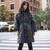 Taion City Sleeve Down Cape in BLACK