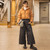 Taion Military Spirit Down Wide Leg Pants BLACK