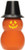 4" Jack O ' Lantern Pumpkin in Black Hat Salt Shaker  Made in Maine!