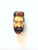 Ceramic Head Handmade #11 Man Green Headwear  with Red Flower Brown Beard