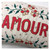 Amour Floral Large Detail Hand Embroidered Cushion Pillow 