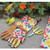 Heirloom Garden Floral Arm Saver Gloves in Medium