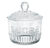 Depression Glass Sugar Jar "SUCRE"