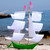 Sailing Ship Kite in PIXIE Green with White Sails and Pink Flags LIMITED EDITION