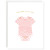 Welcome Little One Stripe Pink Onesie Card