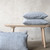 Linen Pillow Cushion Cover in INDIGO BLUE SOLID EURO (26" x 26")