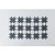 Sawtooth Block Quilt Block in Charcoal Grey Tea Towel