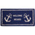 Welcome Aboard Anchor on Blue 2' x 4' Hooked Wool Rug