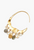 LARGE Chan Luu 18k GOLD PLATED Silver Earrings with Semi Precious Stones in a CITRINE MIX