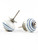 Cabinet / Drawer Hardware Blue and White Knobs (Set of 2)