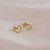 Romeo Heart Earrings 24k Gold Plated