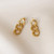 Sophia Chain Earrings 24k Gold Plated