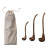 Mango Wood Ladle Set in Drawstring Bag (set of 3 - 12", 10", 8")