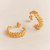 Laurea Hoop Earrings 24k Gold Plated