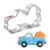 Harvest Pumpkin Truck 5" Cookie Cutter 