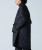 Taion Unisex Military Down Filled V Neck LONG COAT in BLACK  800 Down Fill