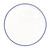 Blue Rim MEDIUM Porcelain Plate (per each - single plate)